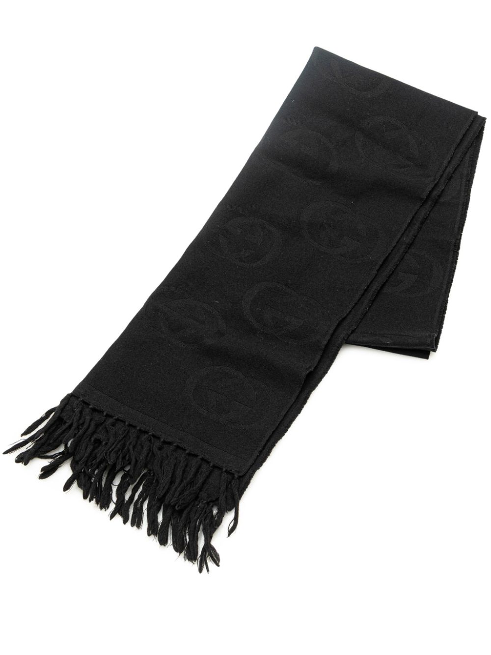 Gucci Pre-Owned 2000-2015 GG Wool Scarf scarves – BLACK