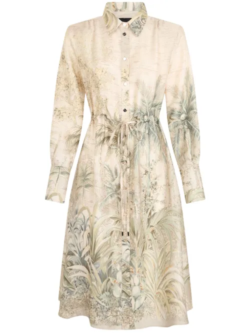 Robe mi-longue à fleurs - LIU JO - Modalova