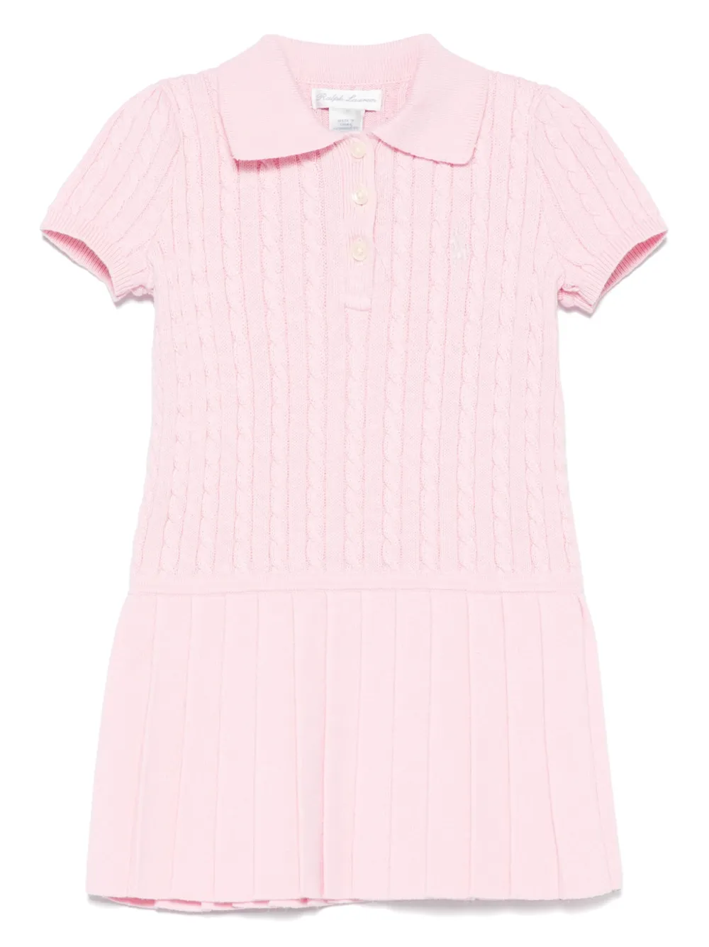 POLO RALPH LAUREN KIDS Kabelgebreide jurk Roze