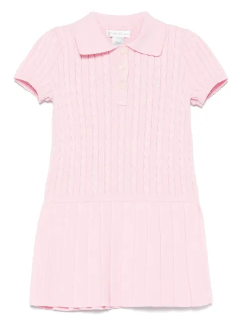 POLO RALPH LAUREN KIDS vestido en tejido de ochos