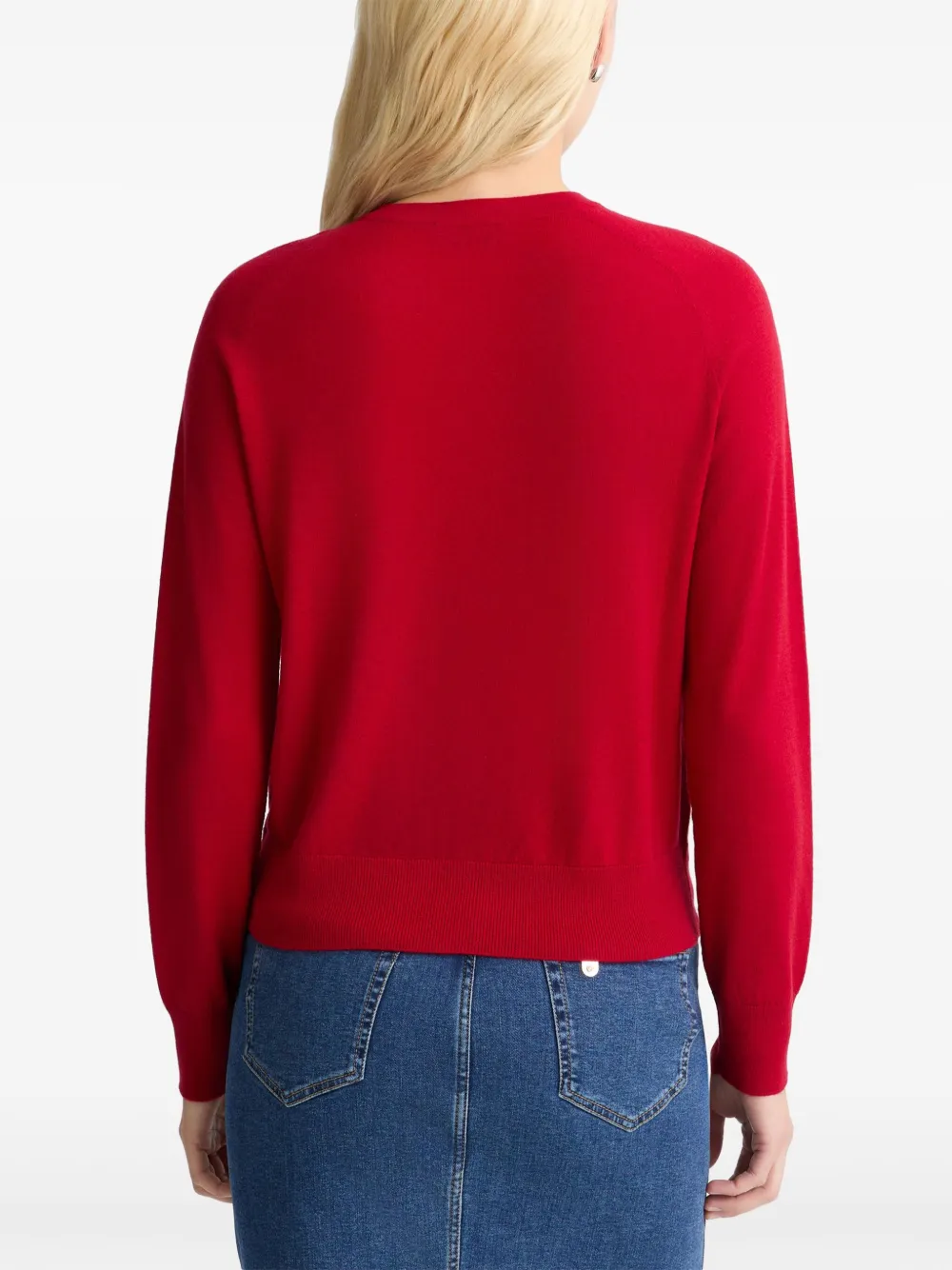 Shop Liu •jo Button-down Cardigan In Rot