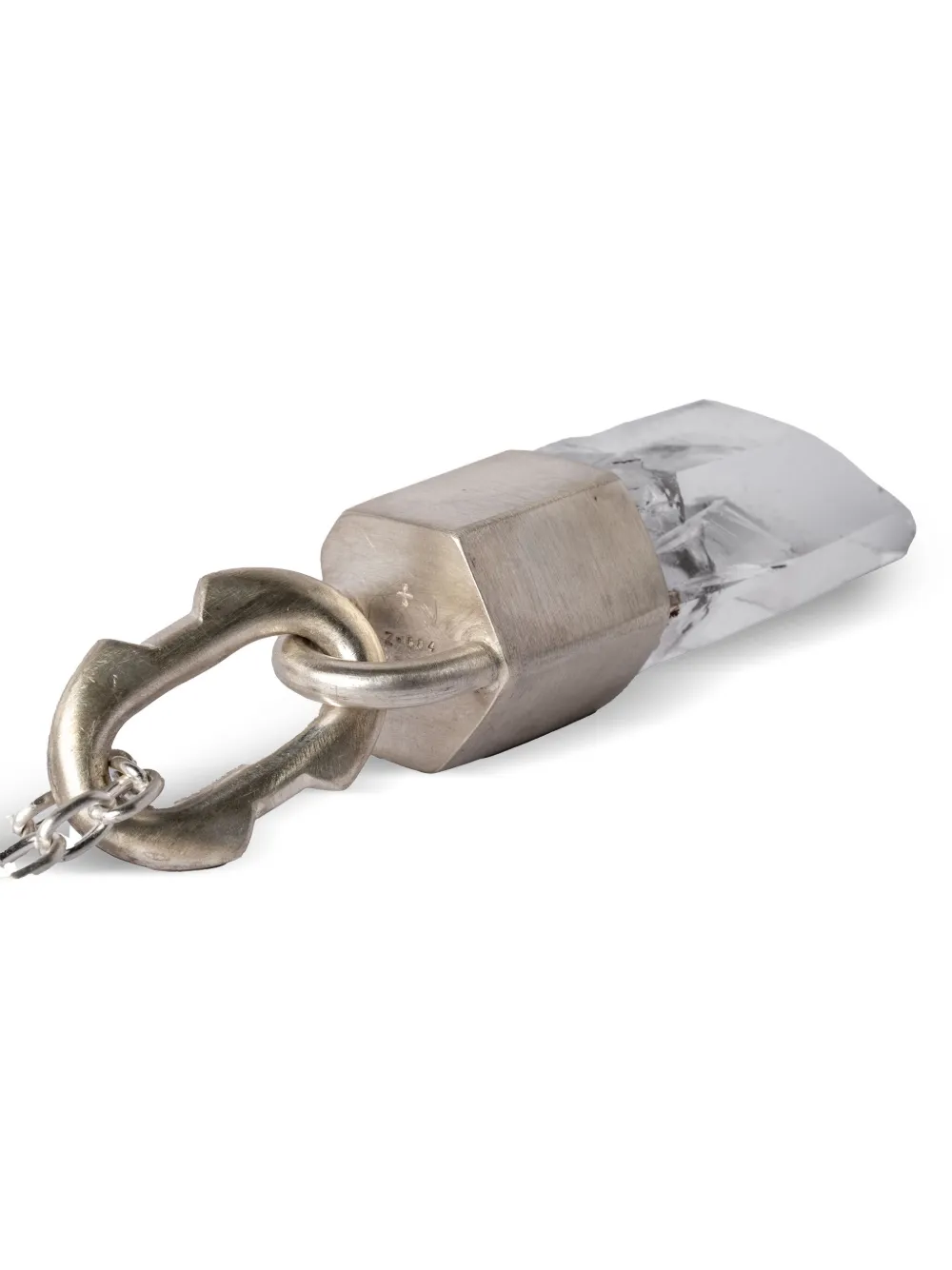 Parts Of Four Sterling Silver Talisman Quartz Necklace In Metallic