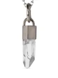 Parts of Four sterling silver Talisman quartz necklace
