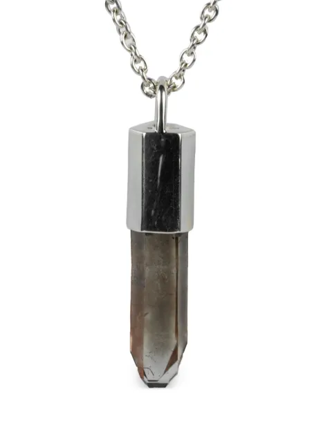 Parts of Four sterling silver One-of-a-Kind smoky-quartz pendant necklace