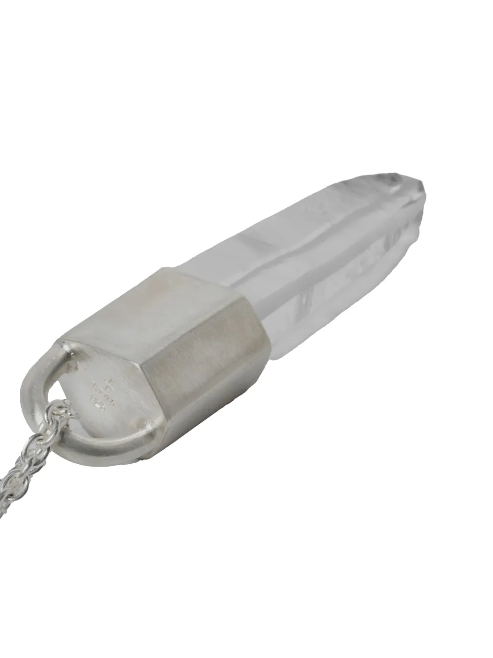 Parts Of Four Sterling Silver Talisman Quartz Necklace In Metallic