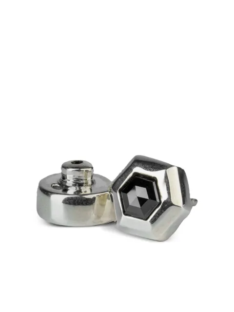 Parts of Four arete en plata de ley con diamante negro