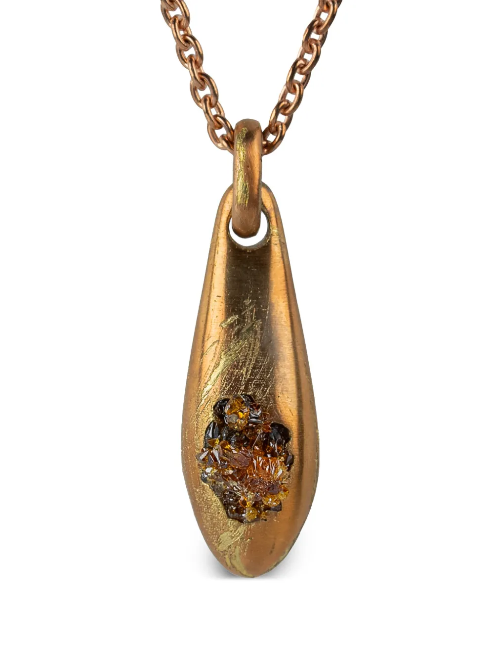 18K rose gold plated sterling silver Chrysalis necklace