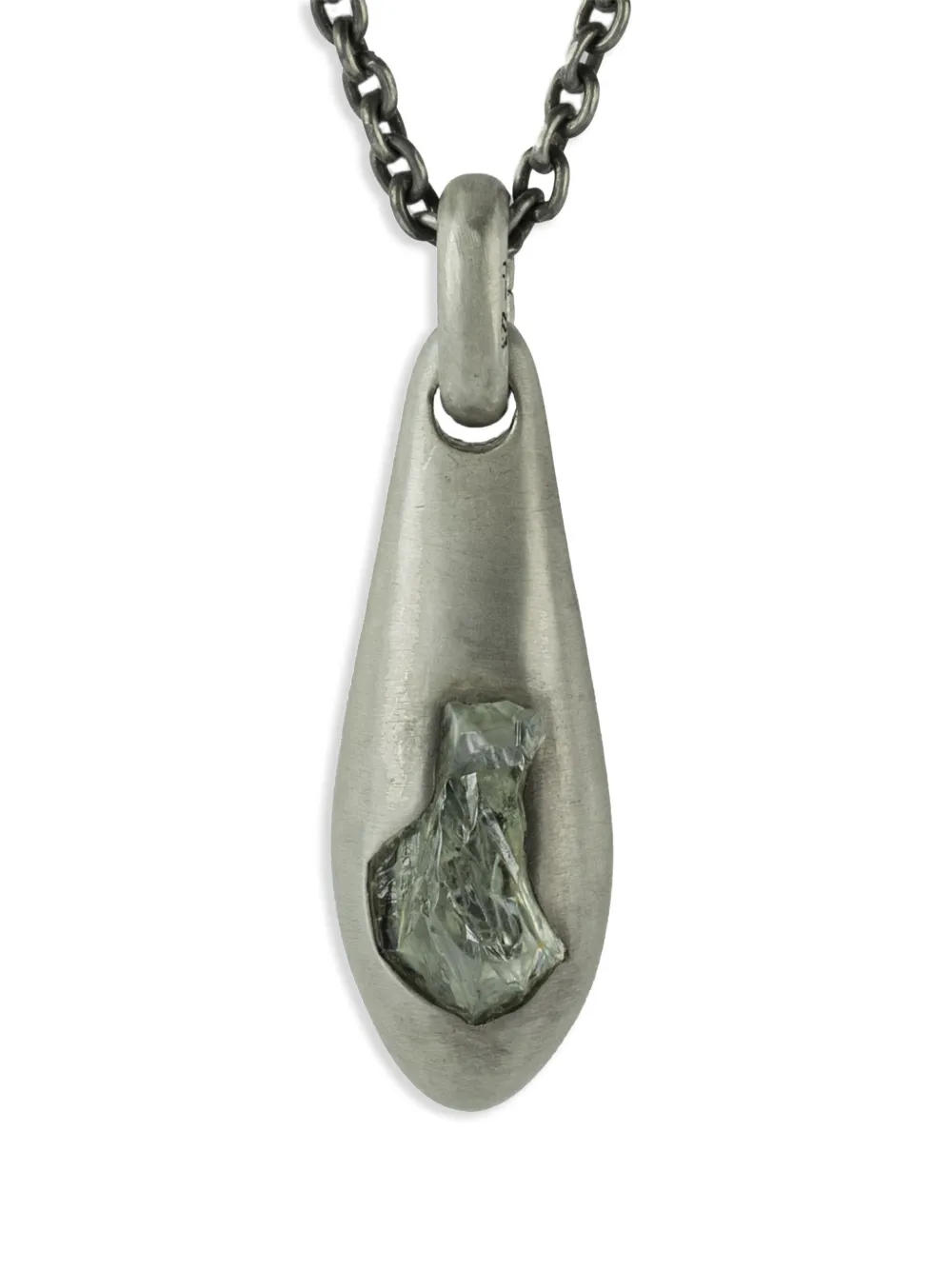 sterling silver Chrysalis green amethyst necklace