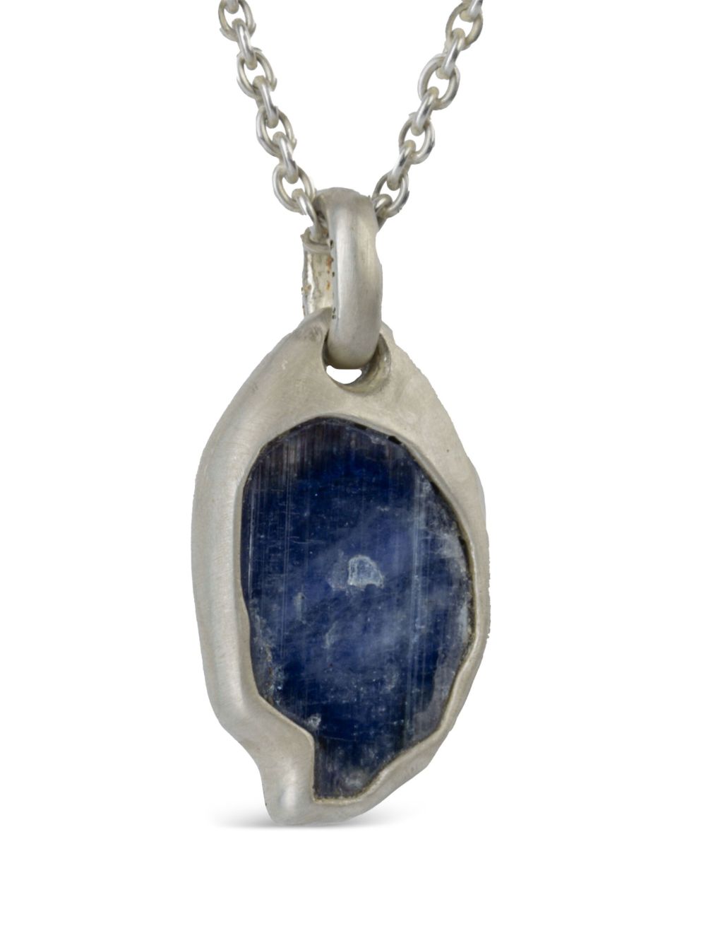 Parts of Four sterling silver Halos tanzanite necklace - Zilver