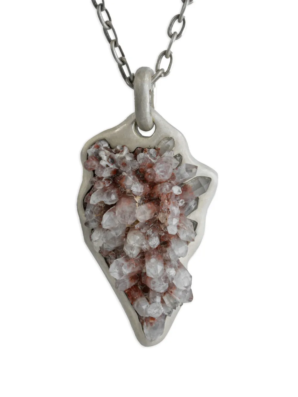 sterling silver Halos quartz necklace