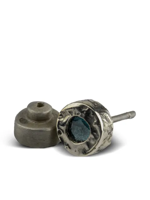 Parts of Four Orecchino a bottone in argento sterling con diamanti
