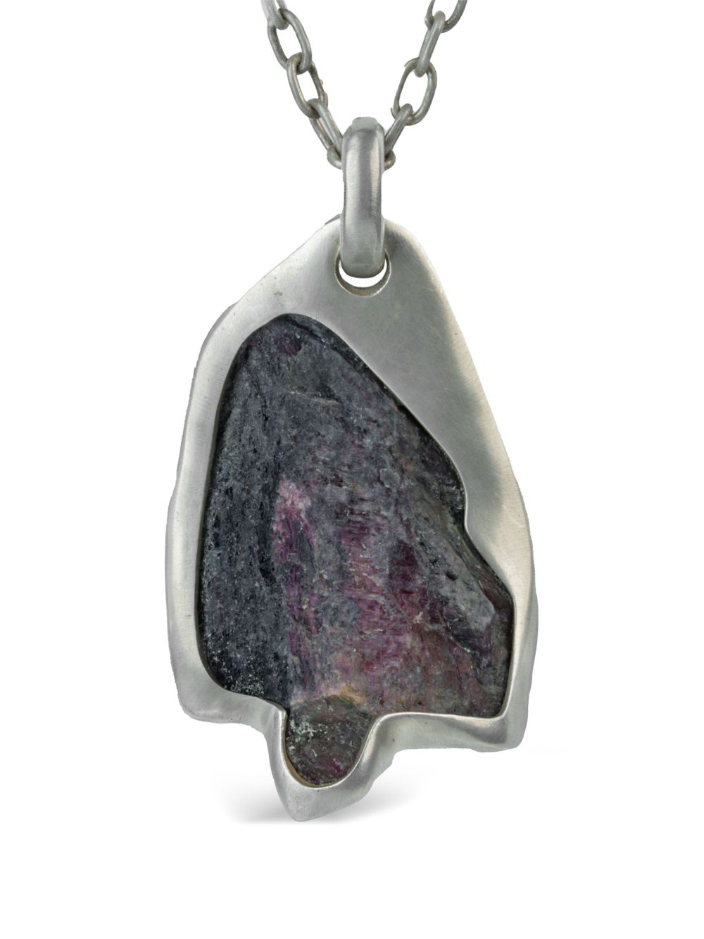 Parts of Four sterling silver Halos tourmaline necklace - Zilver