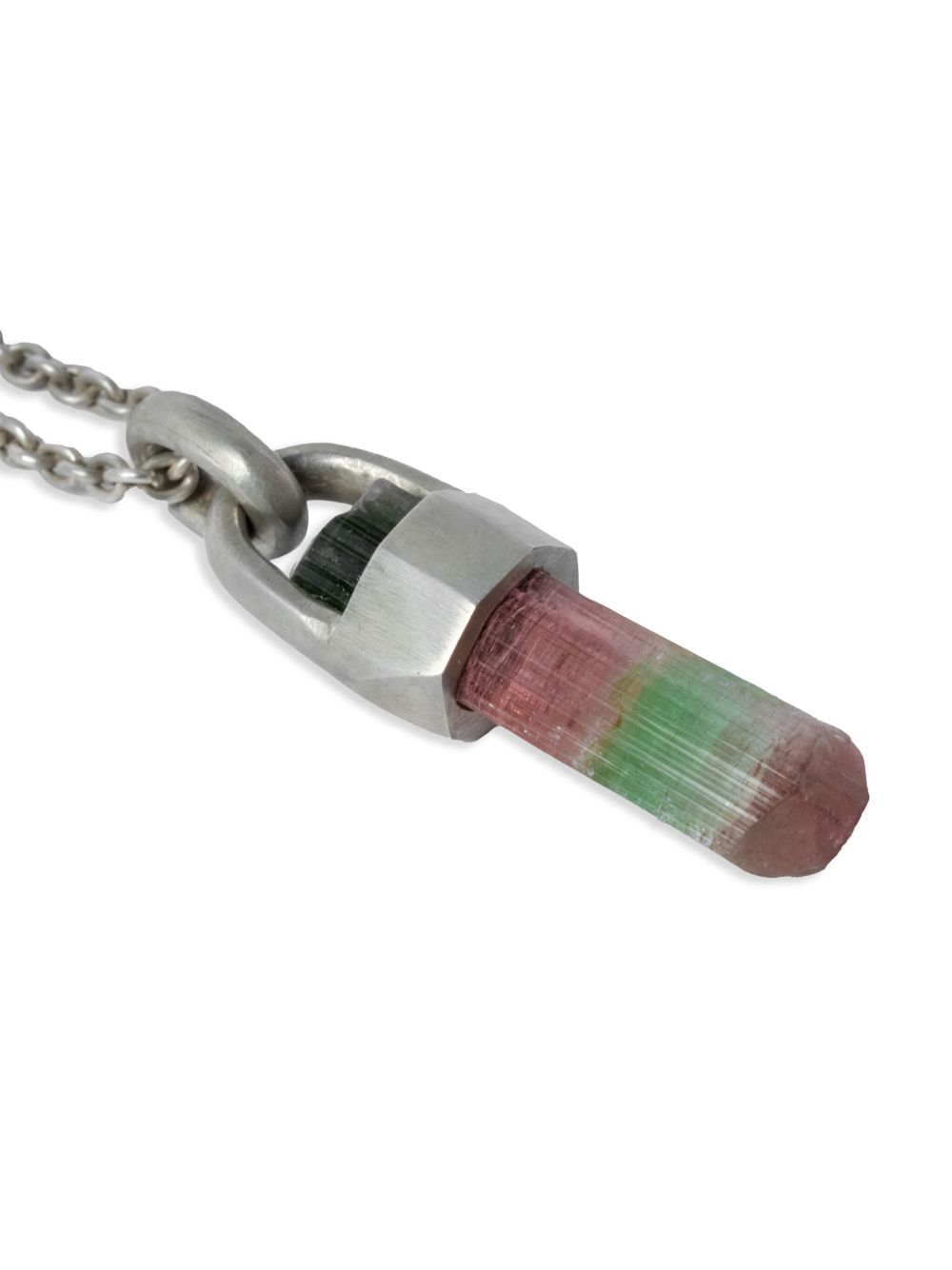 Parts of Four sterling silver Talisman elbaite necklace - Zilver