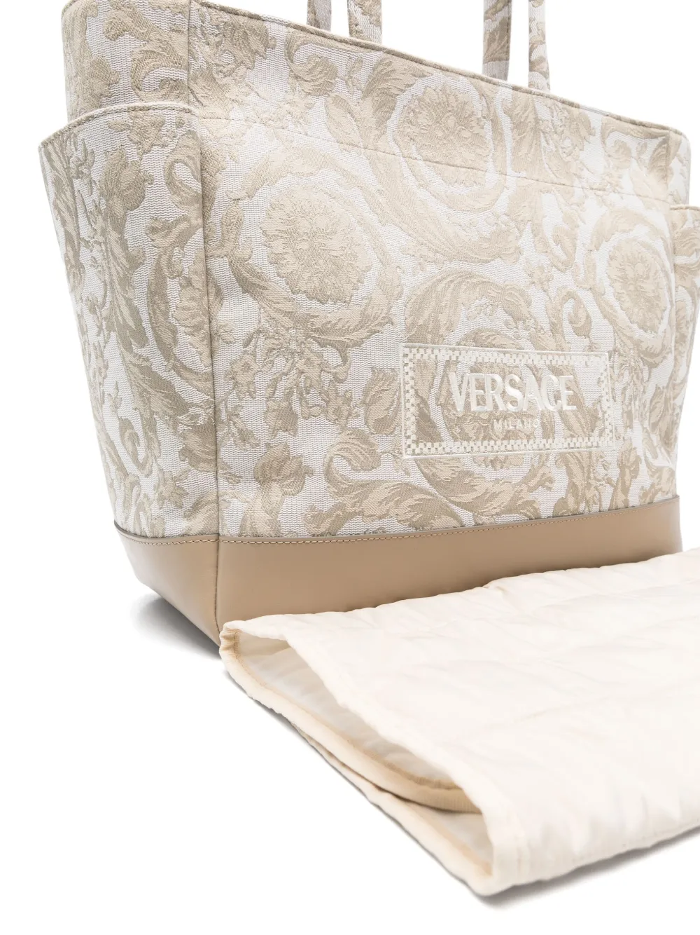 Versace Kids Luiertas met Barocco patroon Beige