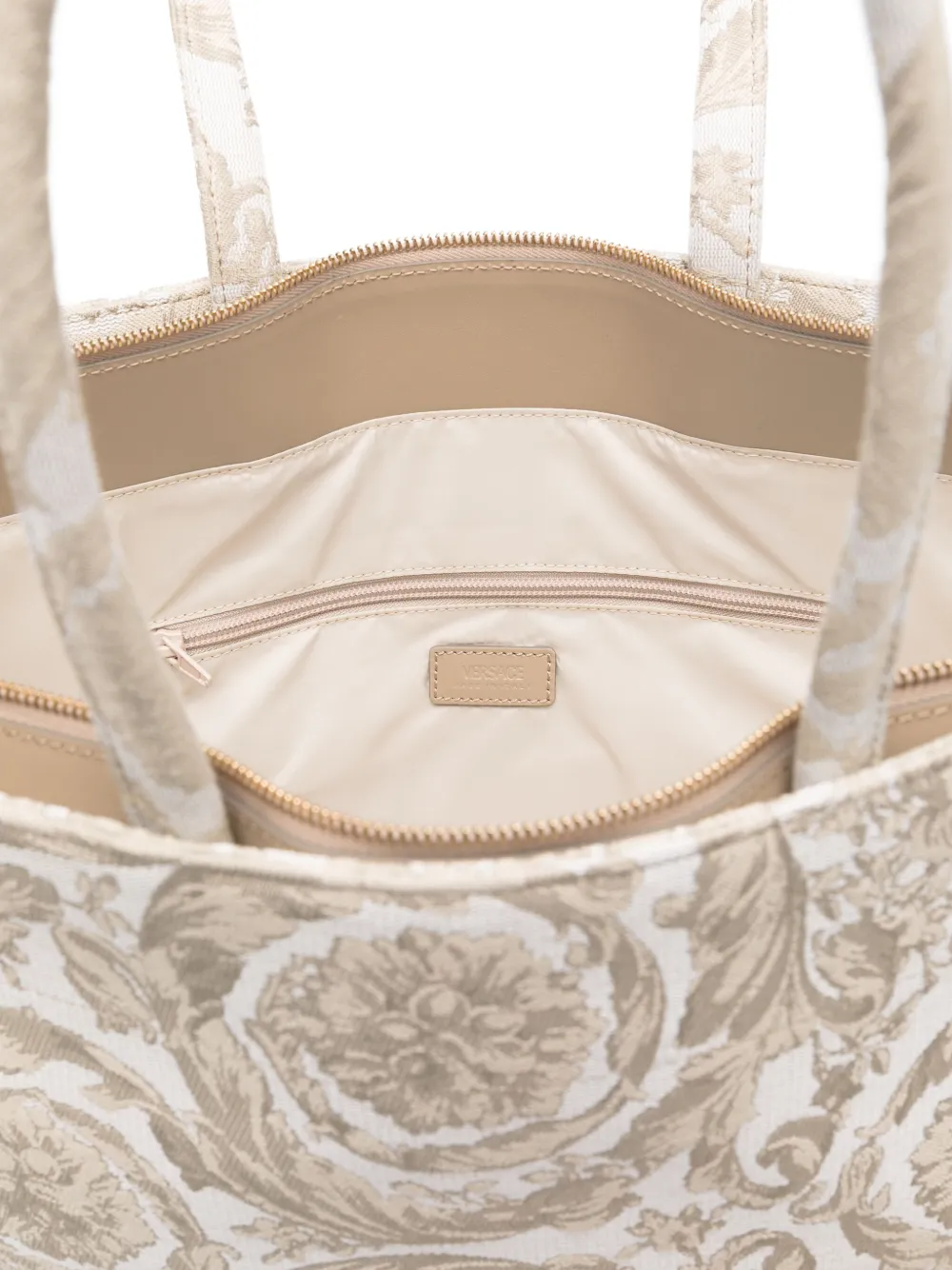 Versace Kids Luiertas met Barocco patroon Beige