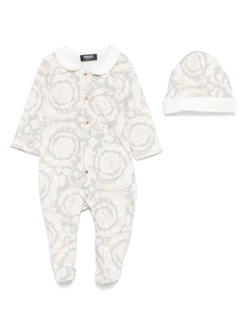 Versace Kids Pyjama met Barocco print Beige