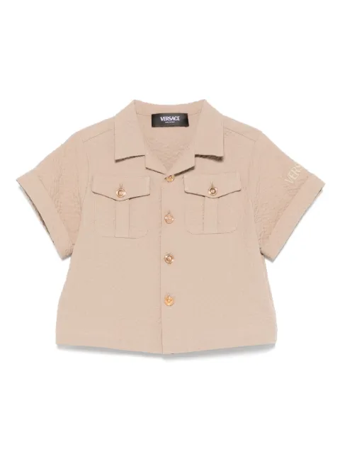 Versace Kids seersucker shirt