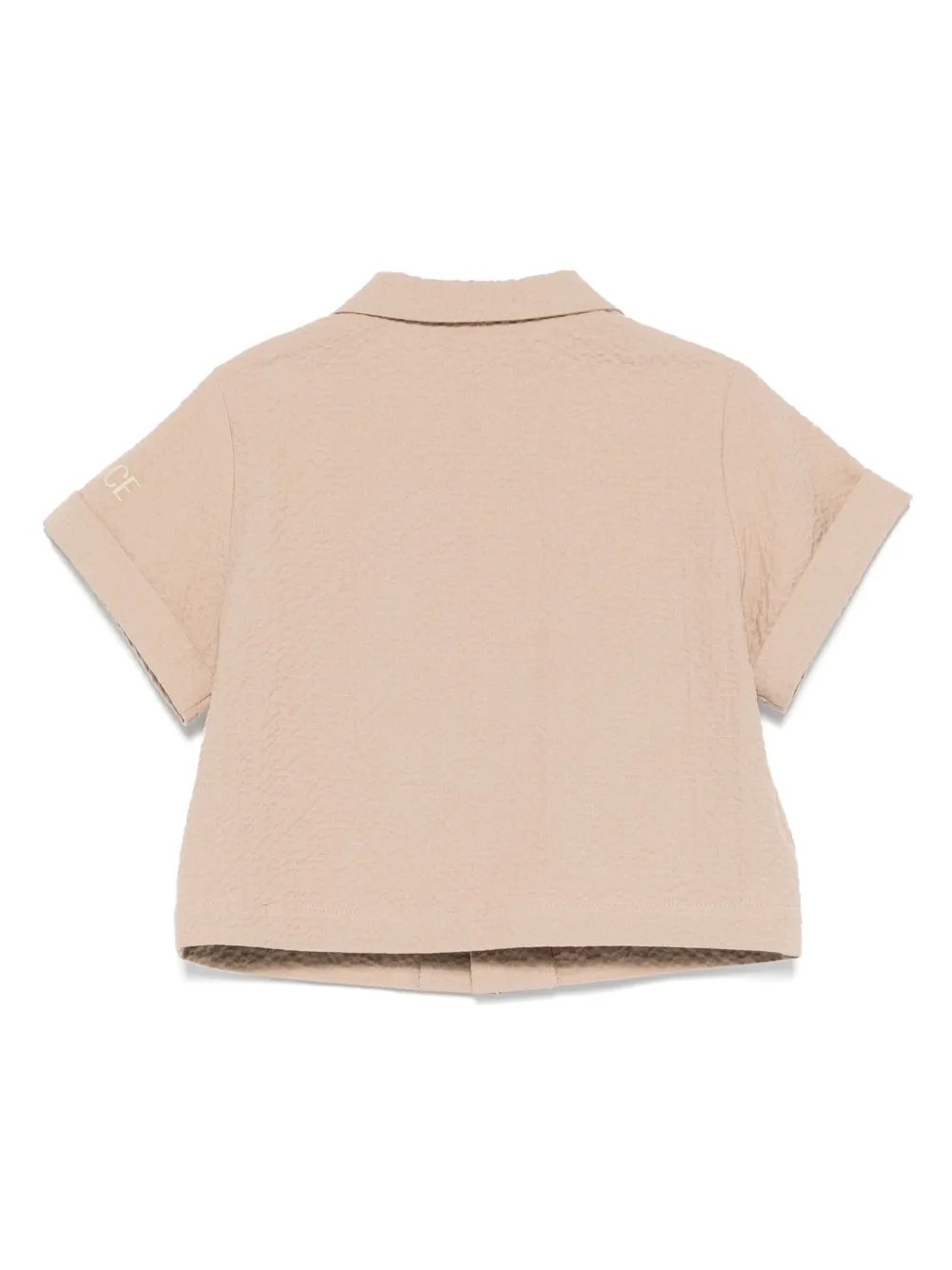 Versace Kids Seersucker shirt Bruin
