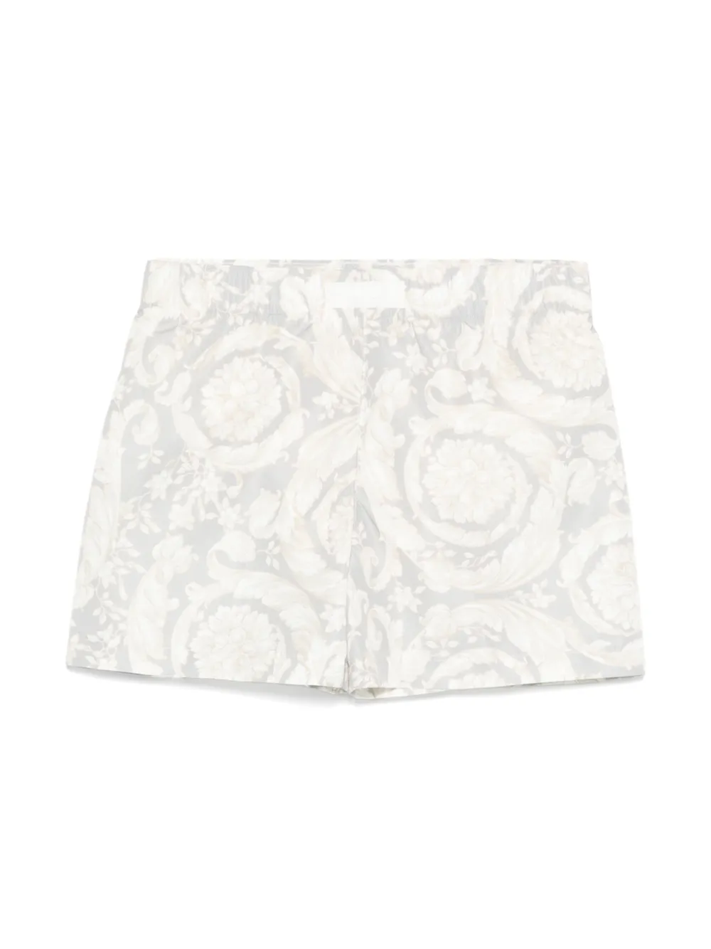 Shop Versace Barocco-print Swim Shorts In 中性色