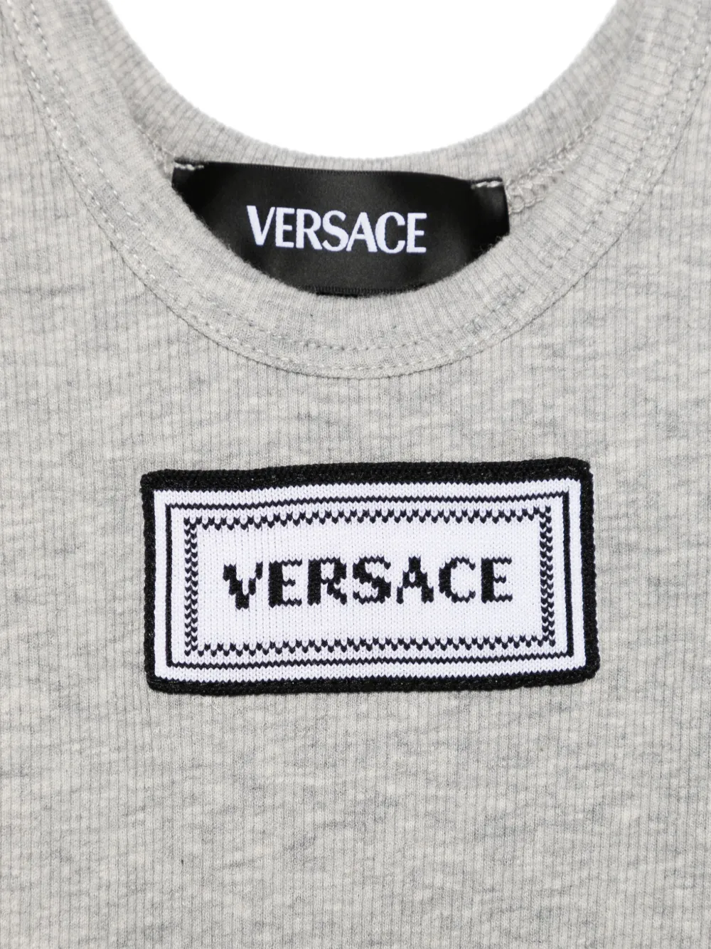 Versace Kids logo-patch bodies set (two-pieces) - Grijs