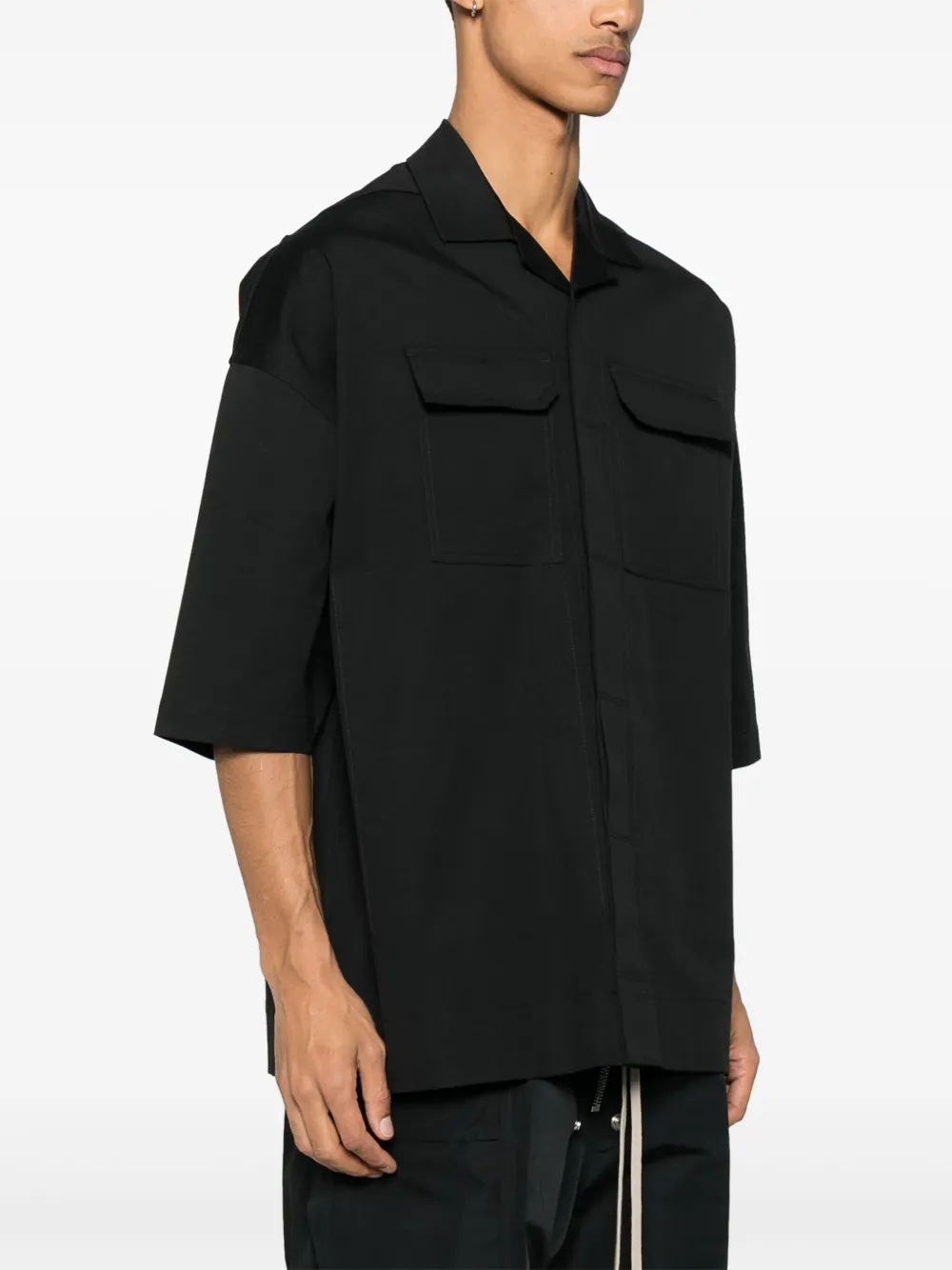 Rick Owens Tommy overhemd Zwart