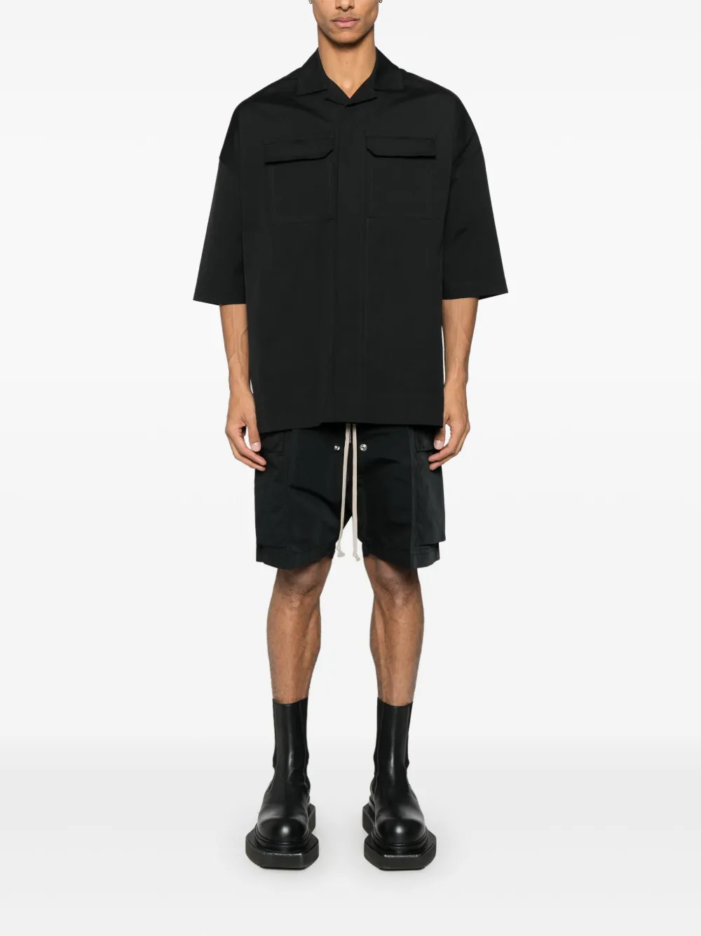 Rick Owens Tommy overhemd - Zwart