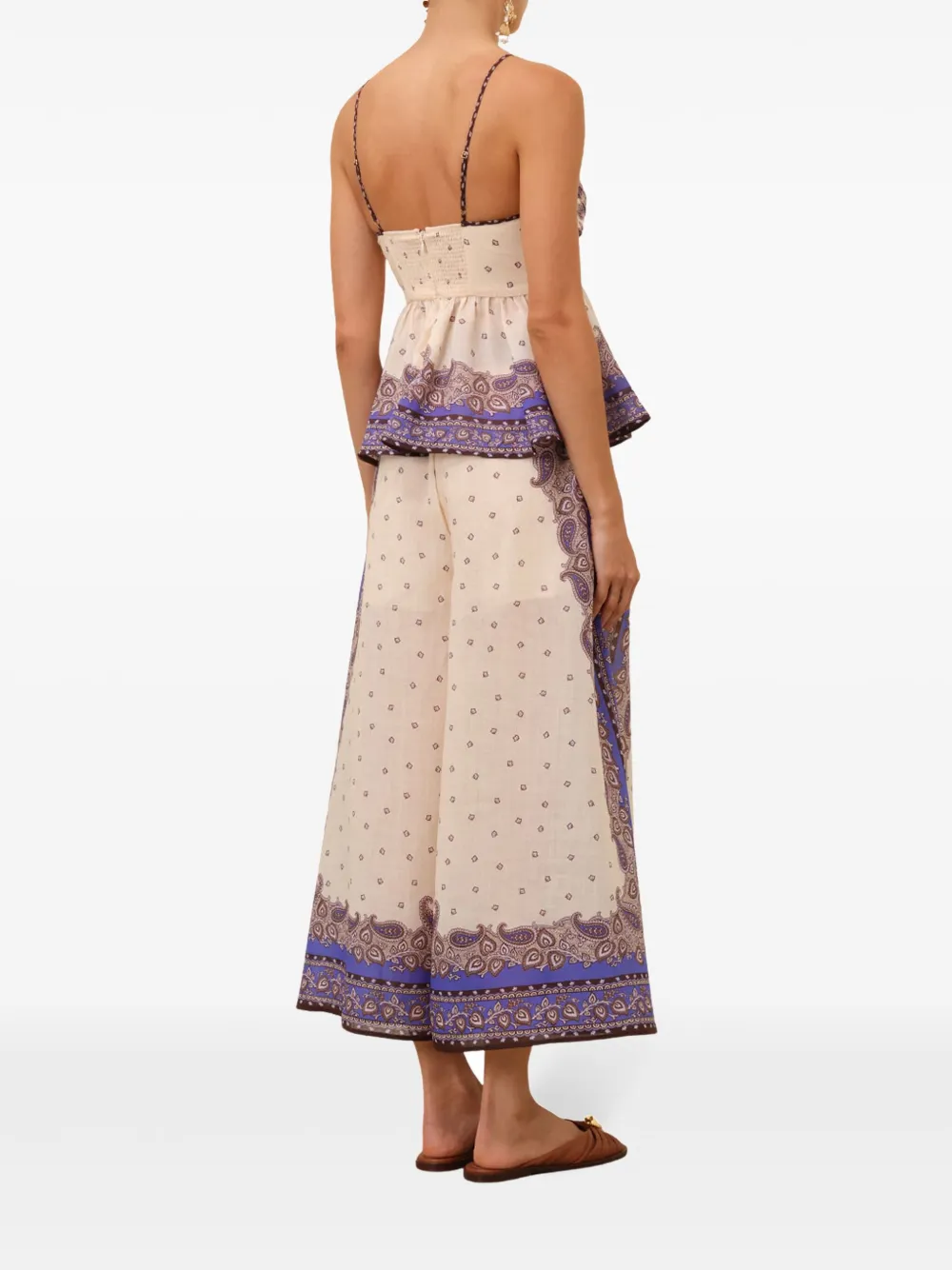Shop Zimmermann Maxine Trousers In Neutrals