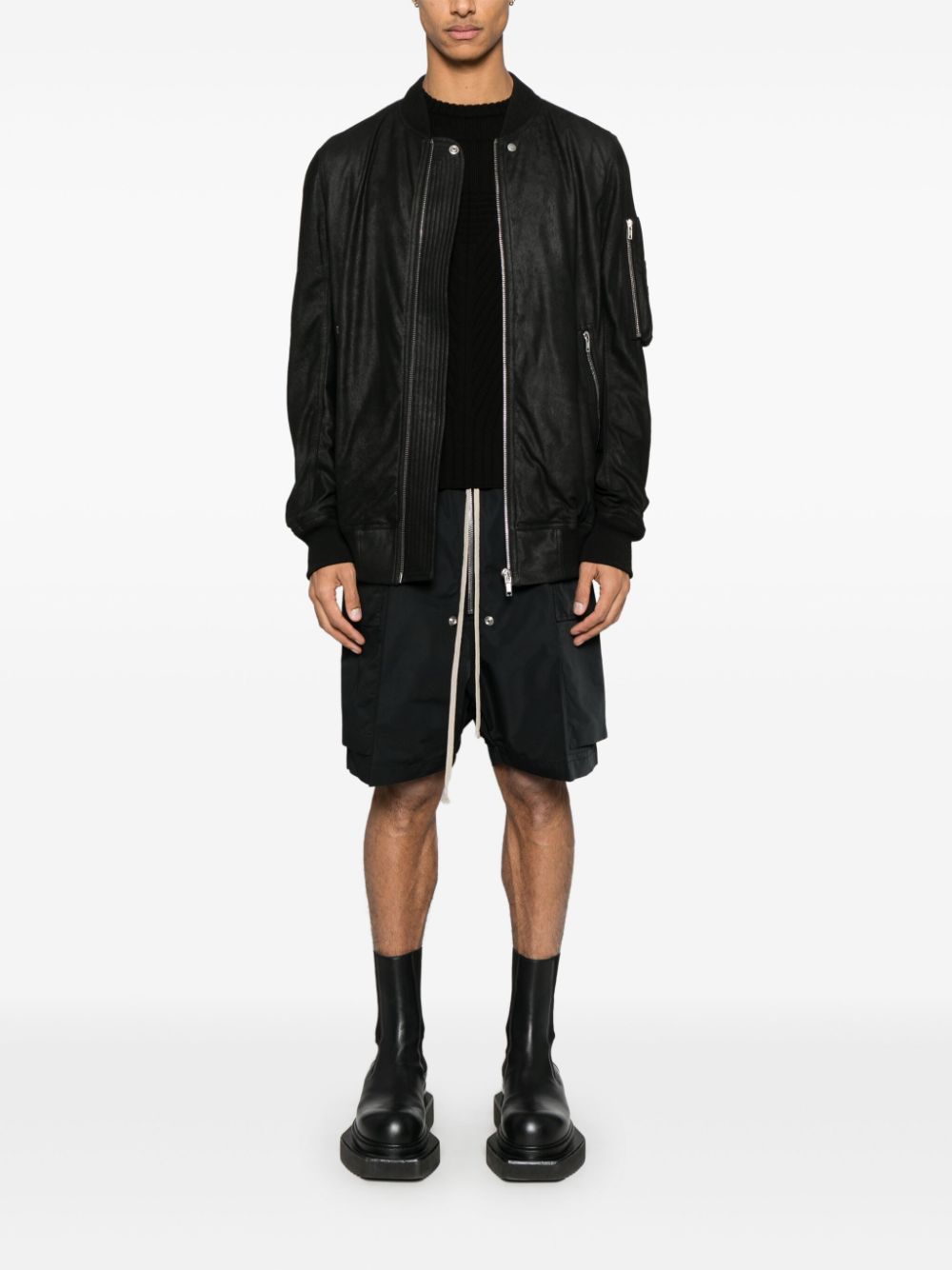 Rick Owens Classic Flight bomberjack - Zwart