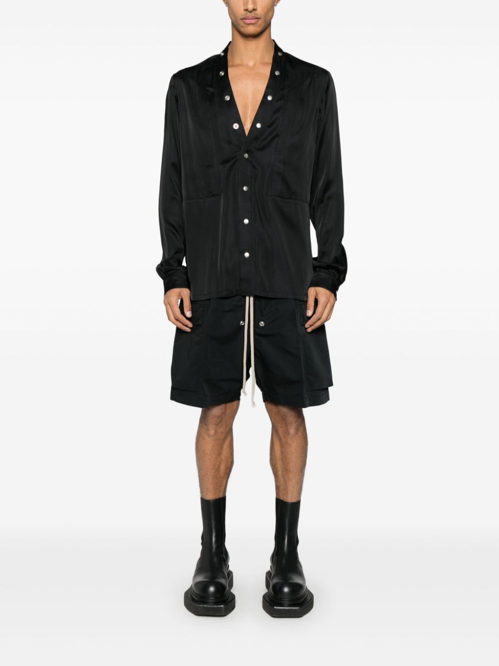 Rick Owens Larry overhemd - Zwart