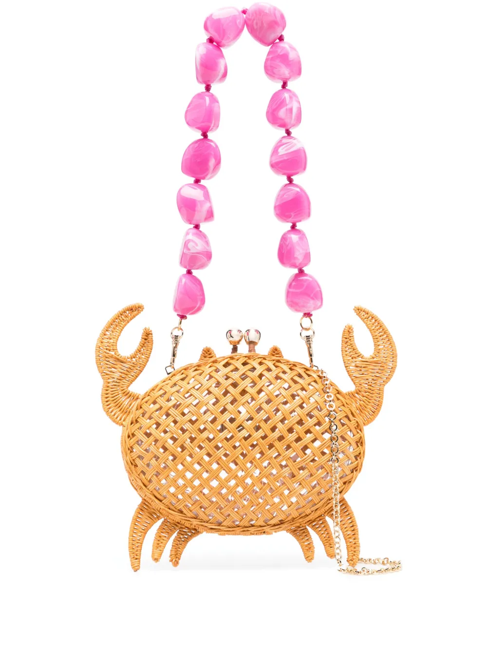 SERPUI James Crab clutch Beige