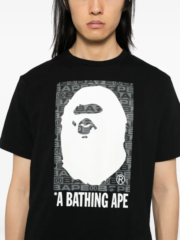A BATHING APE® Lux Sports Pattern Box Ape Head T-shirt