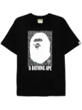 A BATHING APE® Lux Sports Pattern Box Ape Head T-shirt - Black