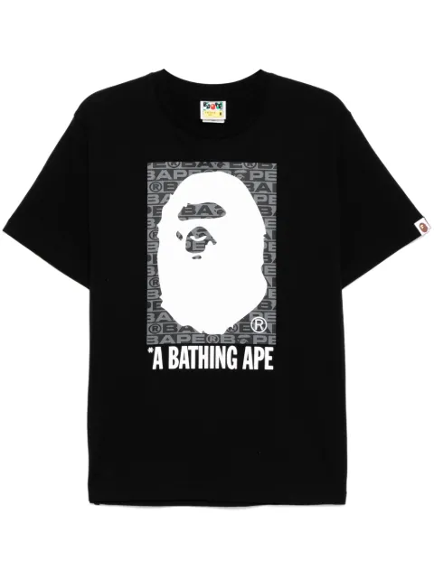 A BATHING APE® playera Lux Sports Pattern Box Ape Head