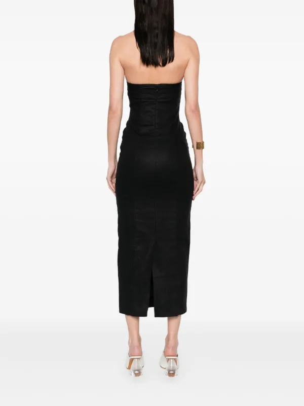 knee length dresses for ladies Faithfull | Women's Taylor Midi Dress Black main image 0