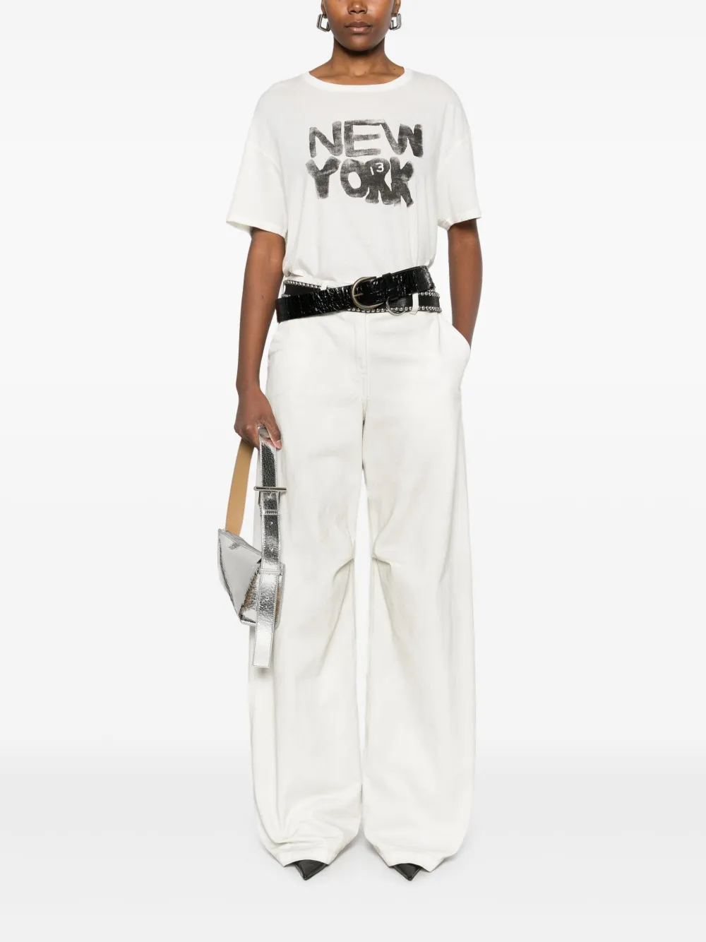 R13 New York T-shirt Wit