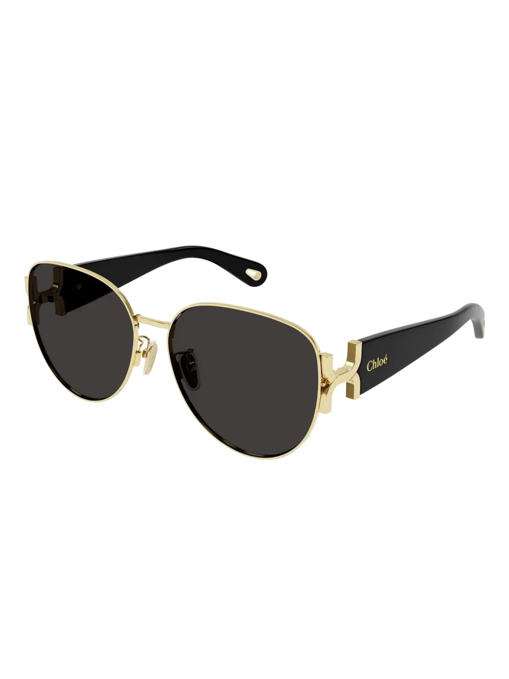  Chloé Eyewear Lunettes De Soleil à Monture Ronde - Or 