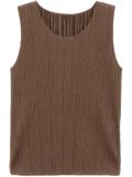 Pleats Please Issey Miyake pleated vest - Brown