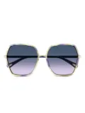 Chloé Eyewear geometric-frame sunglasses - Purple