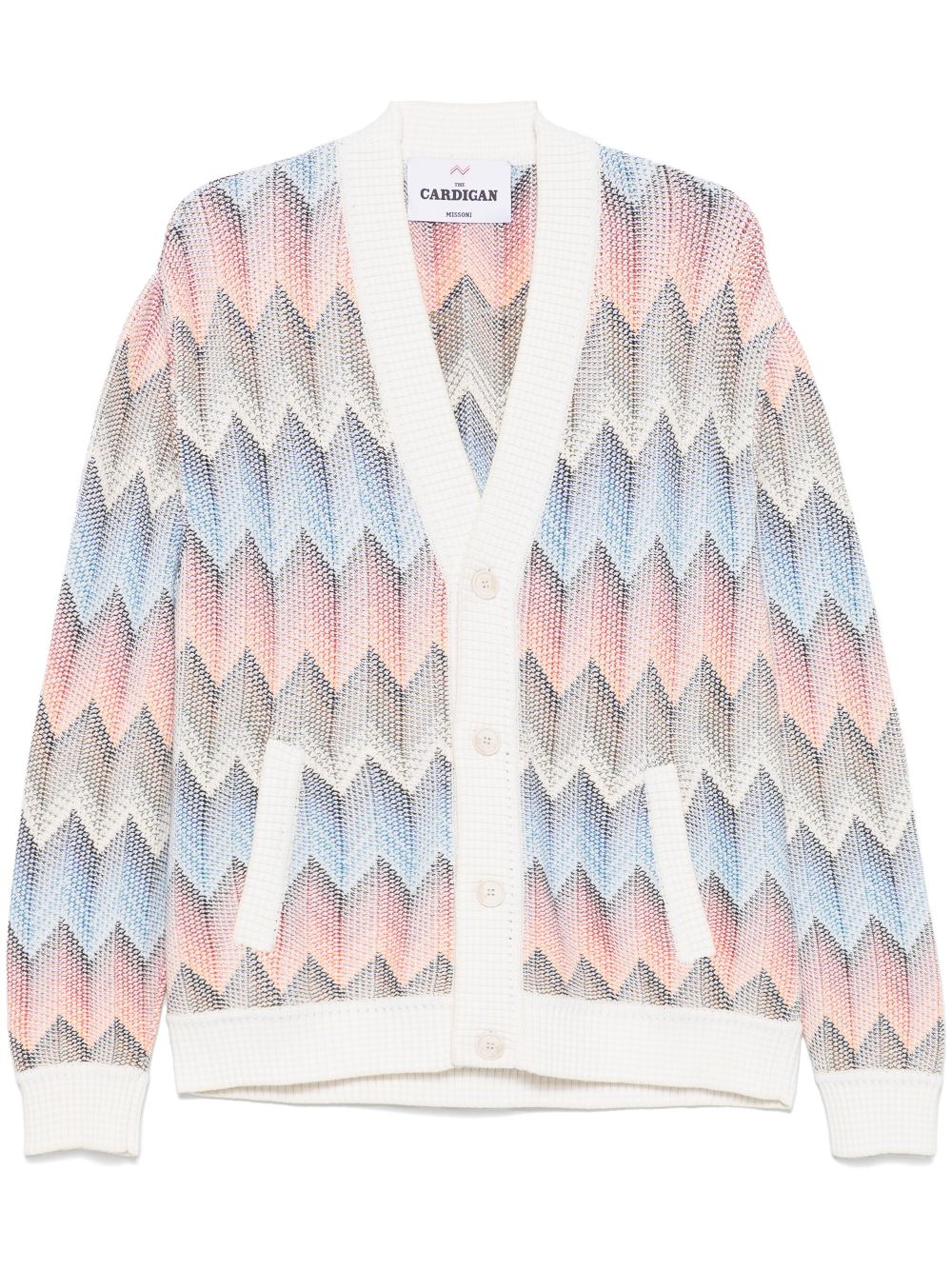 Missoni gradient chevron cardigan - White