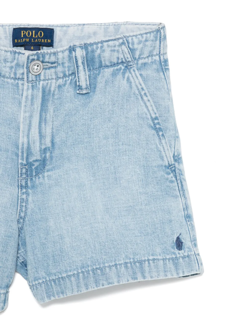 POLO RALPH LAUREN KIDS Katoenen spijkershorts Blauw