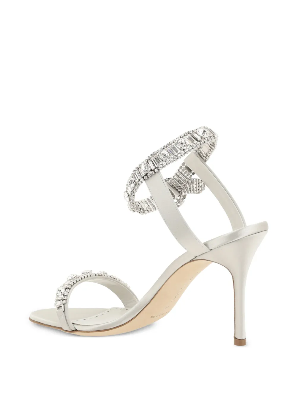 Manolo Blahnik 90mm Asasan sandals White