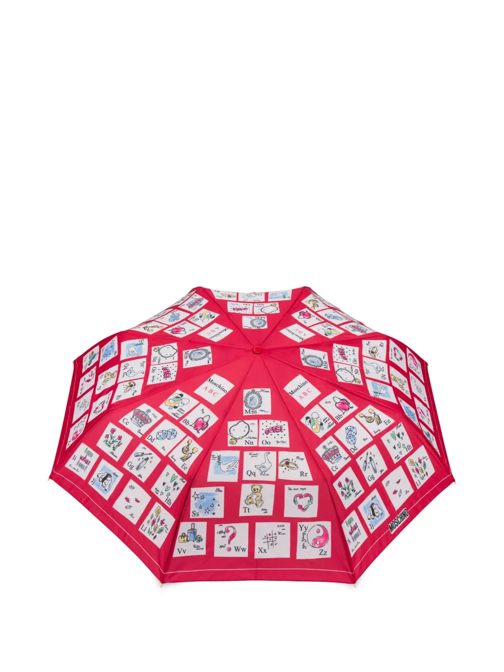 Moschino alphabet-print umbrella - Rood