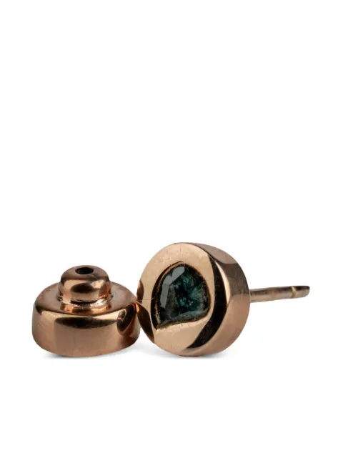 Parts of Four Orecchino a bottone in argento sterling placcato oro rosa 18kt con diamanti