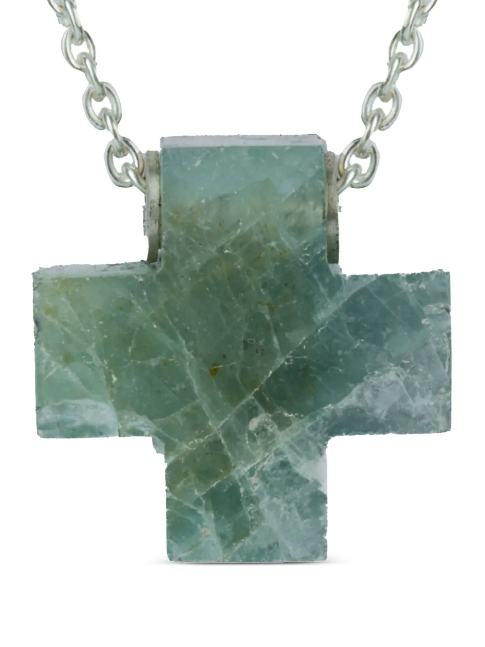 Parts of Four sterling silver mini Plus necklace - Silber