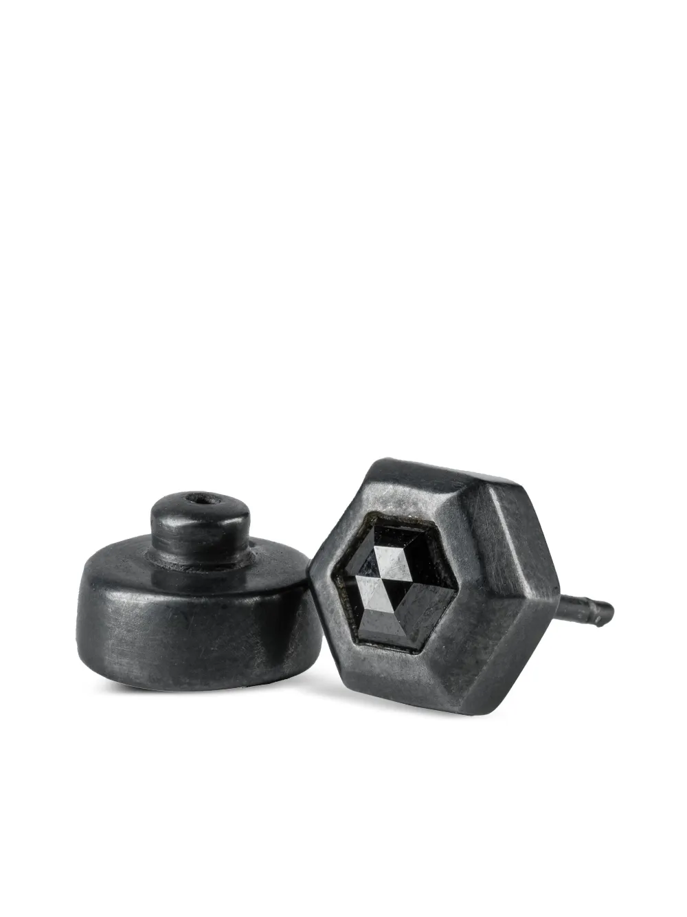 Parts of Four Orecchino in argento sterling con diamanti - Nero