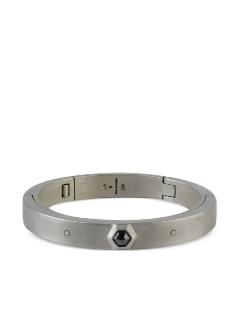 Parts of Four sterling silver Sistema black diamond bracelet