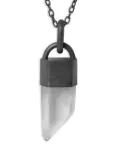 Parts of Four sterling silver Talisman quartz necklace