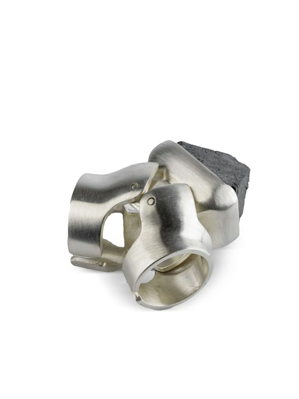 PARTS OF FOUR X FANGOPHILIA STERLING SILVER JOINT TALISMAN RING 