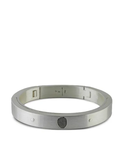 Parts of Four sterling silver Sistema diamond bracelet