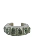Parts of Four silver-plated Crescent green amethyst bracelet - Grey